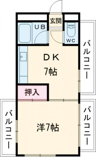 青梅市千ヶ瀬町のマンションの間取り