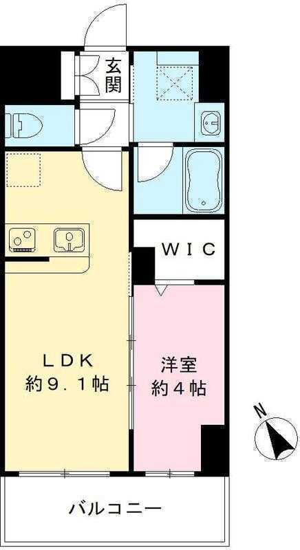 明石市西新町のマンションの間取り