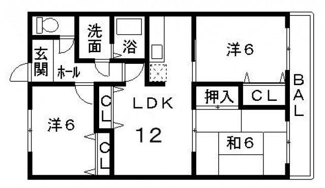 八尾市春日町のマンションの間取り