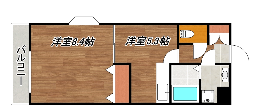 鹿児島市坂之上のアパートの間取り