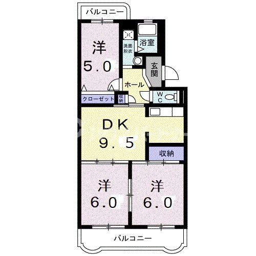 柏市緑台のマンションの間取り