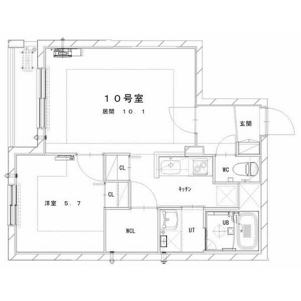 札幌市北区北六条西のマンションの間取り