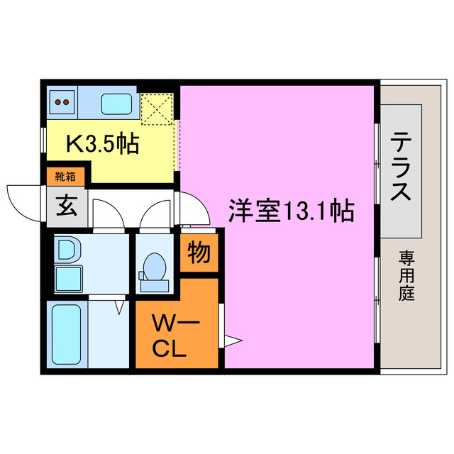 夢咲きの里D棟の間取り