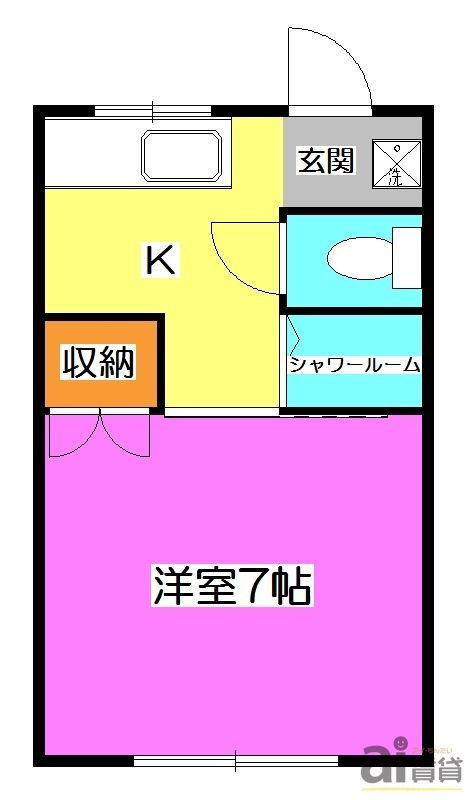 小平市学園東町のアパートの間取り