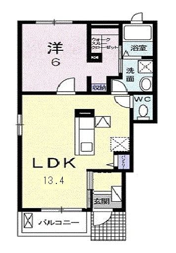 加美郡加美町菜切谷のアパートの間取り