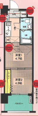 福岡市博多区住吉のマンションの間取り