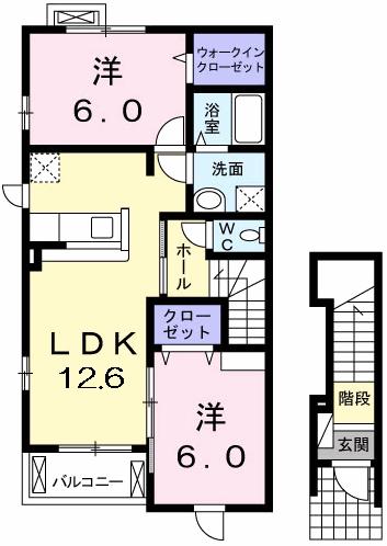 グランソレイユＡの間取り