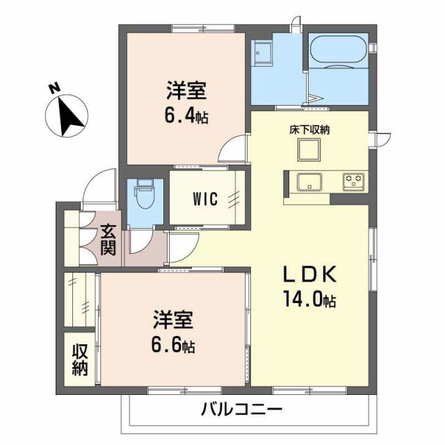 鈴鹿市竹野のアパートの間取り