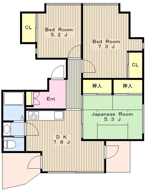 海老名市国分南のマンションの間取り