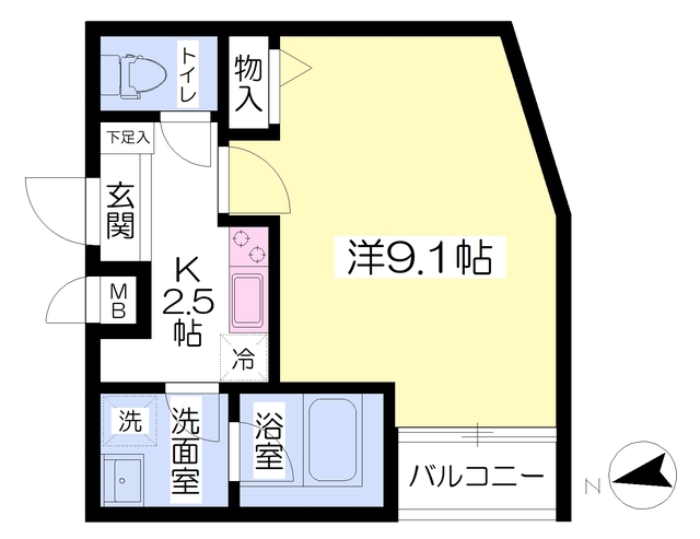 【三鷹市中原のマンションの間取り】