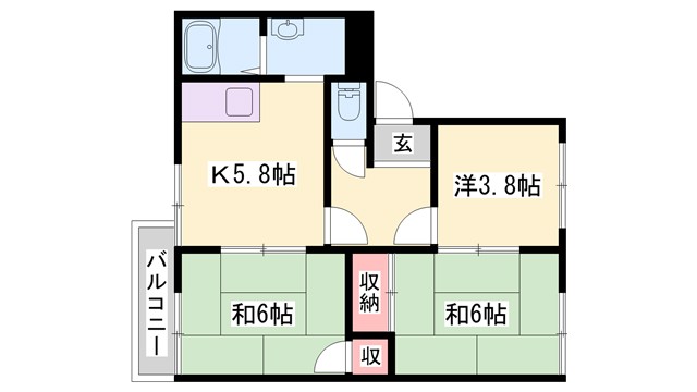 コスモハイツIの間取り