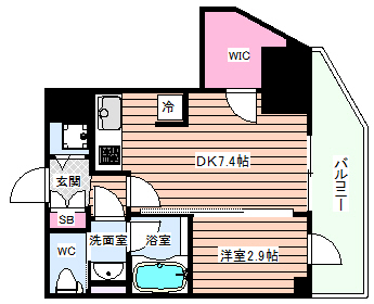 シーズンフラッツ梅田EASTの間取り