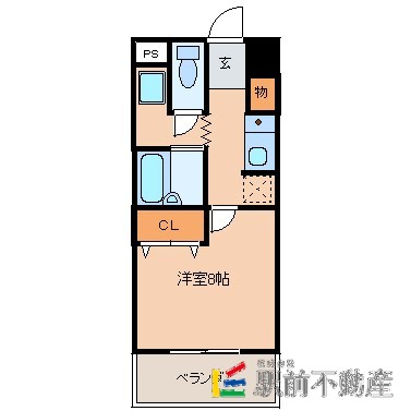 小郡市三沢のマンションの間取り