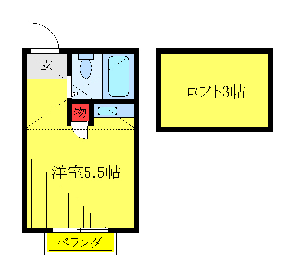 北区赤羽西のアパートの間取り