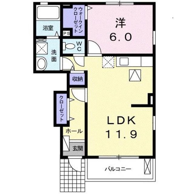 御殿場市新橋のアパートの間取り