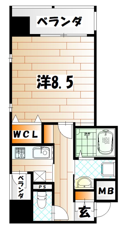 アースコートYｓシティ片野新町の間取り