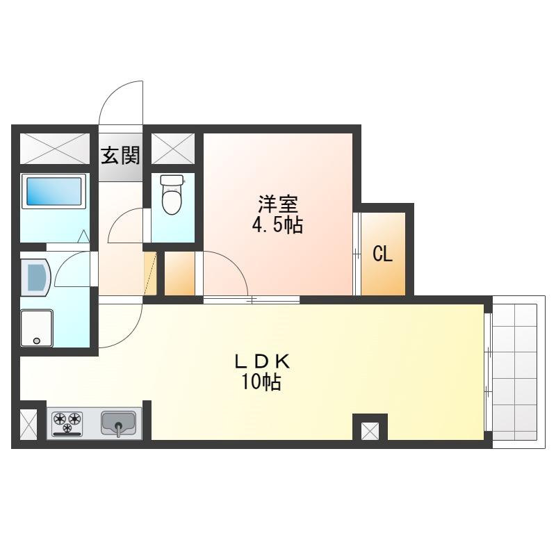 名西郡石井町石井のマンションの間取り