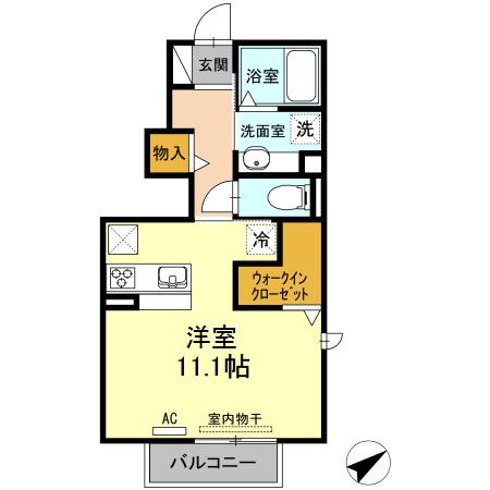 岡崎市中島町のアパートの間取り