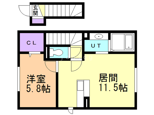 Ｒｏｓｅ　Ｇａｒｄｅｎ　ＫＯＵの間取り