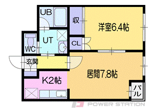 小樽市桂岡町のマンションの間取り