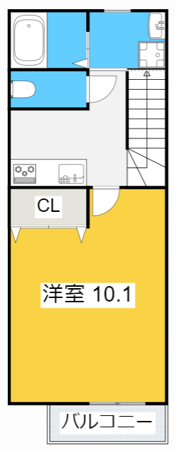 安城市昭和町のアパートの間取り