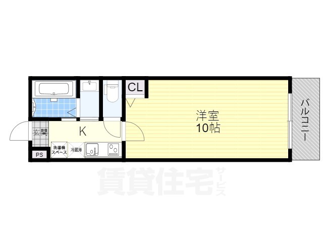 大津市錦織のマンションの間取り