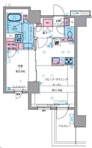 GENOVIA四谷三丁目greenveilの間取り写真