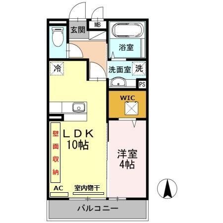 京王線 北野駅 徒歩8分 3階建 築13年の間取り写真