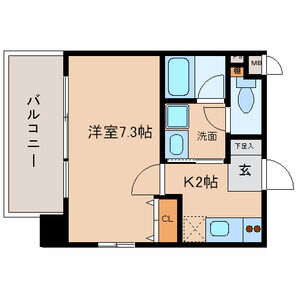 地下鉄東山線 新栄町駅 徒歩11分 11階建 築20年の間取り写真