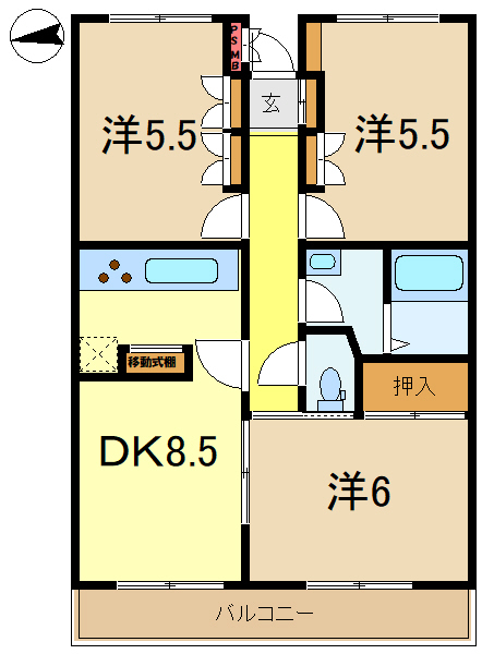 クレストヒルズの間取り写真