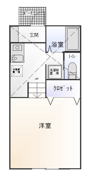 印西市木下南のアパートの間取り