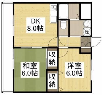 姫路市飾磨区下野田のマンションの間取り