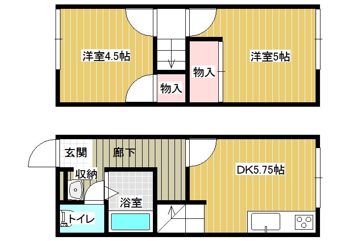 レオパレス田辺の間取り写真