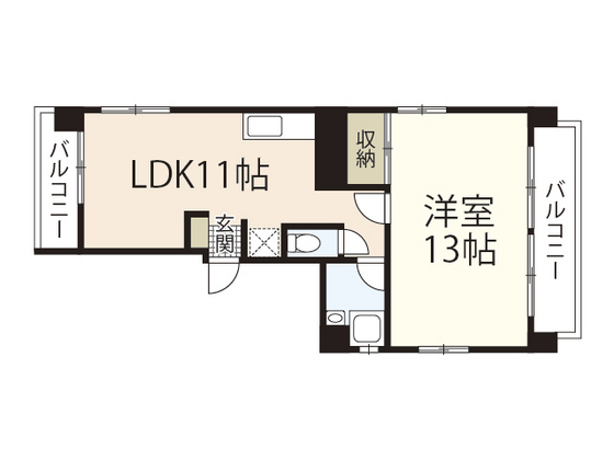 広島市中区大手町のマンションの間取り