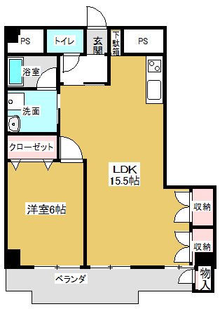 白河ハイツの間取り