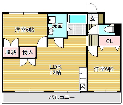 ソレイユ千　の間取り