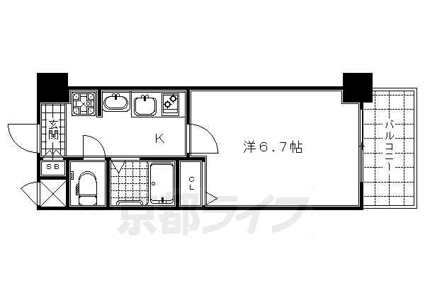 【エステムコート京都駅前ＫＯＴＯの間取り】