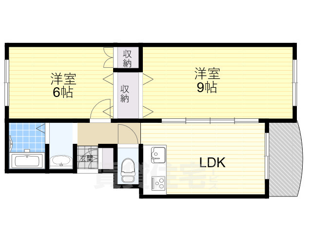 豊中市末広町のマンションの間取り