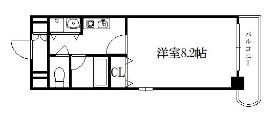 京都市下京区七条御所ノ内南町のマンションの間取り