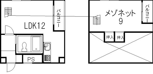 京都市右京区山ノ内西八反田町のマンションの間取り