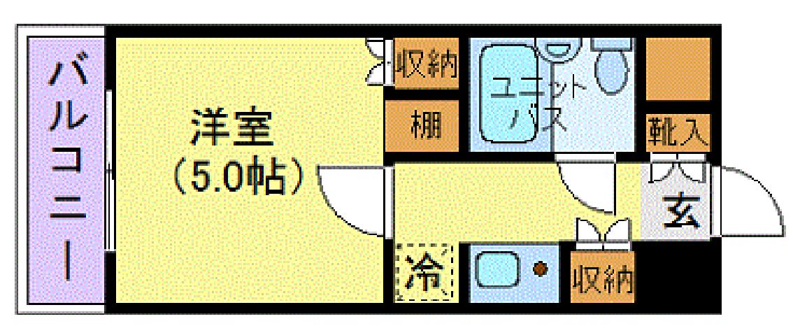 仙台市青葉区二日町のマンションの間取り