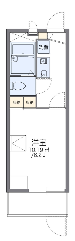 レオパレス東中島の間取り