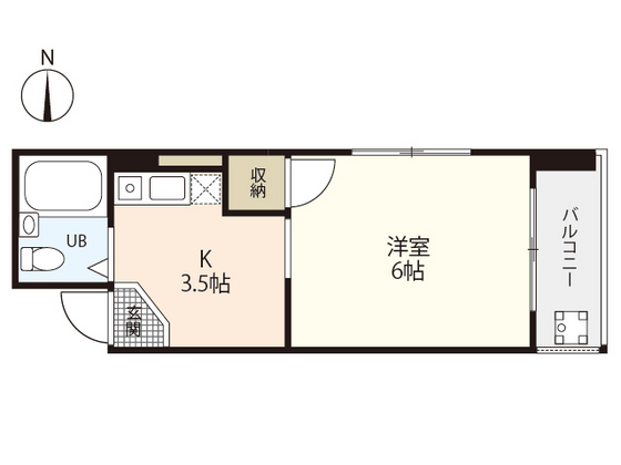 広島市中区加古町のマンションの間取り