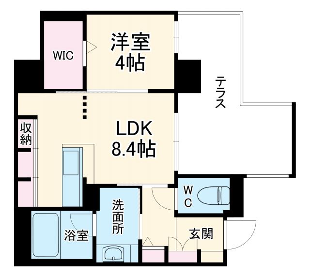 ウェルホームズ法円坂の間取り