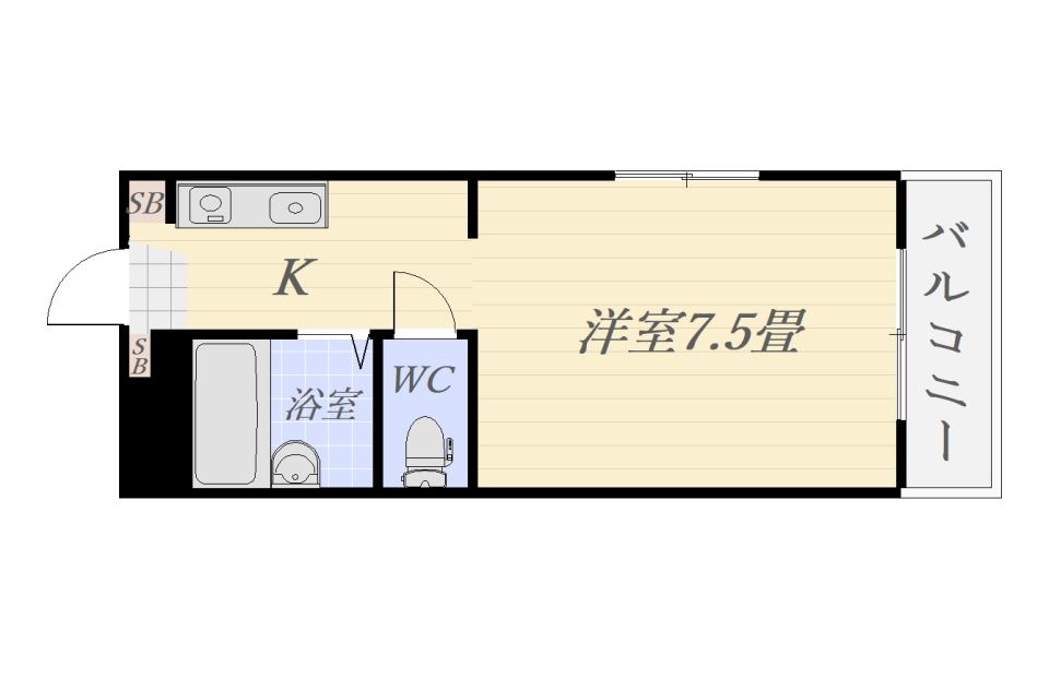 南郡元ハイツの間取り