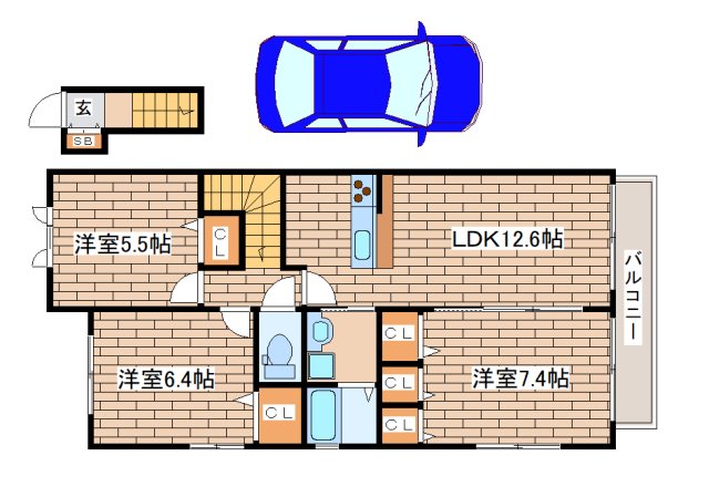 ラフィーネ須磨VIIIの間取り