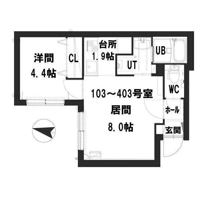 【グランミレニアム中の島通りの間取り】