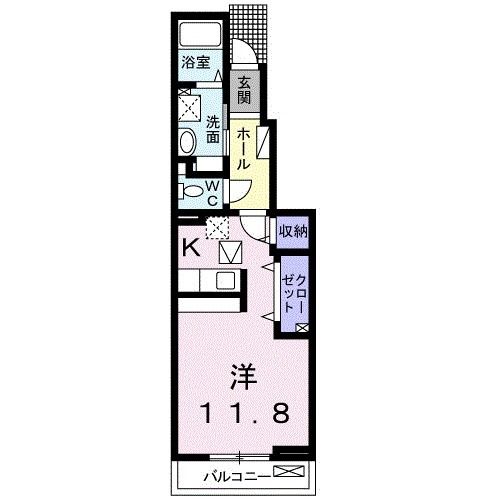 岩沼市桜のアパートの間取り