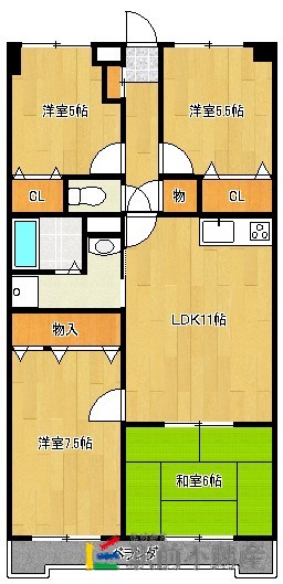 第二ヴィラソール水城の間取り