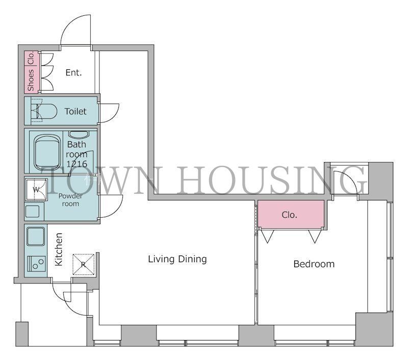 【港区三田のマンションの間取り】